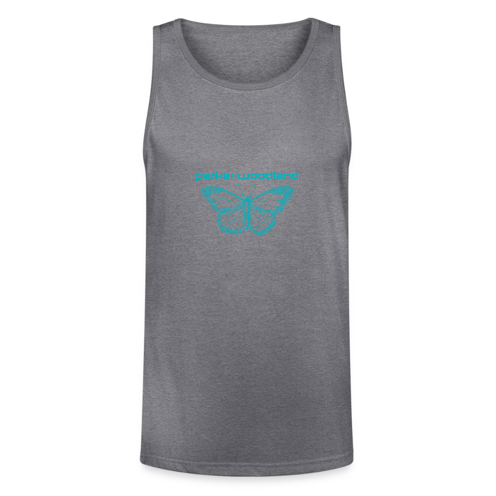 Parker Woodland Butterfly Becoming Unisex Tri-Blend Organic Tank - heather gray