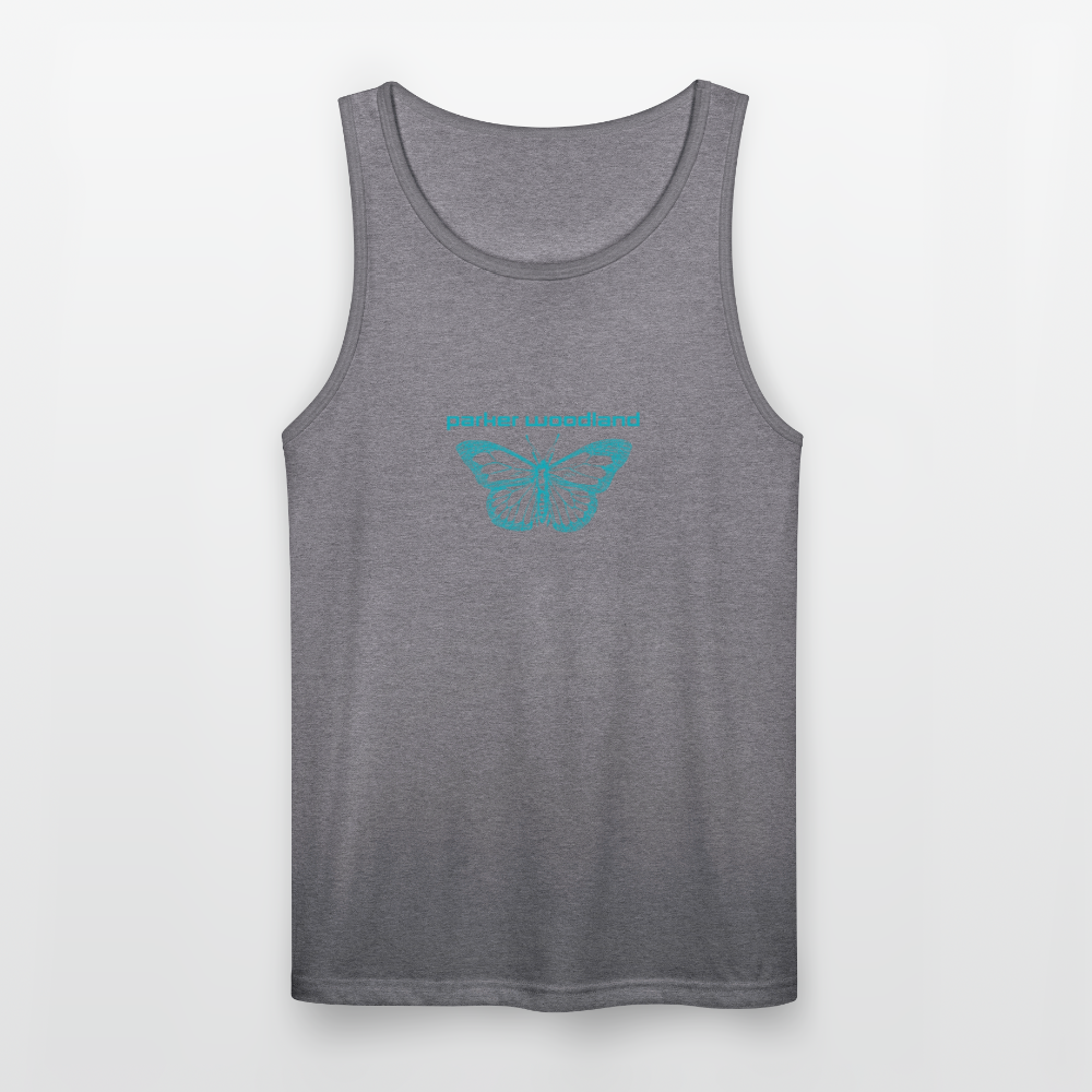 Parker Woodland Butterfly Becoming Unisex Tri-Blend Organic Tank - heather gray