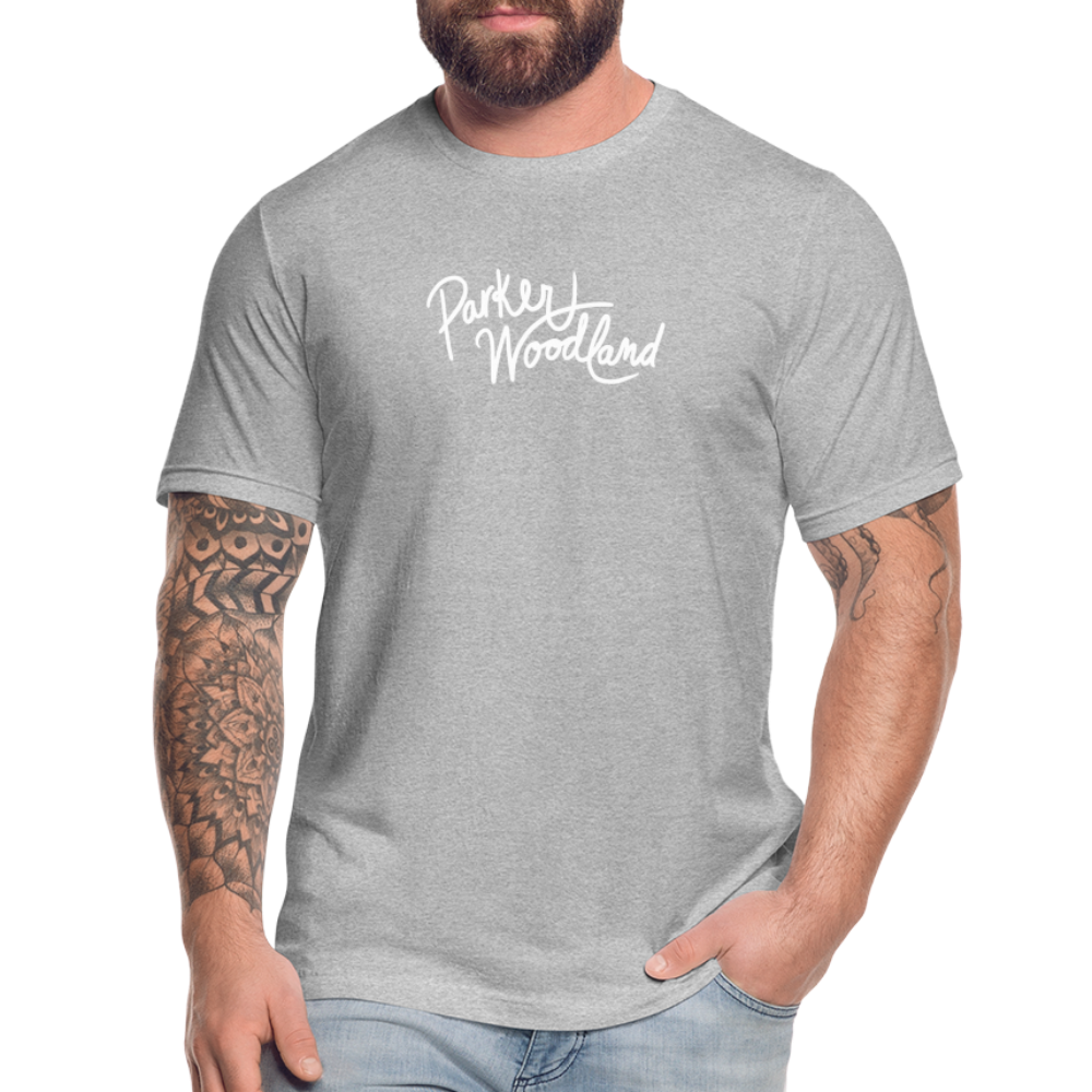 Parker Woodland Logo Unisex Jersey T-Shirt by Bella + Canvas - heather gray