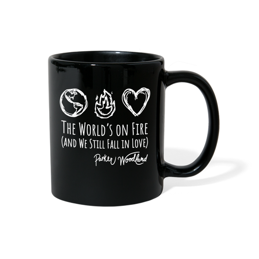 "The World's On Fire..." Parker Woodland Coffee Mug - black