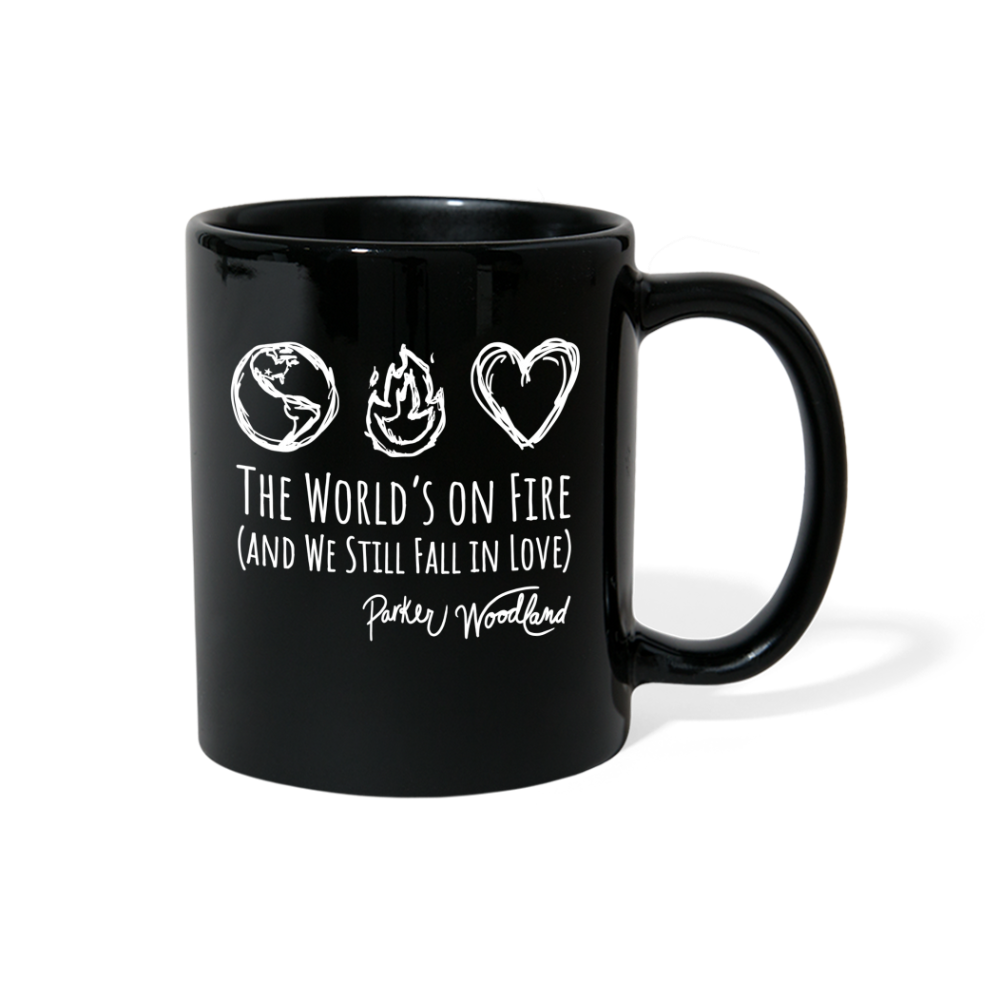 "The World's On Fire..." Parker Woodland Coffee Mug - black