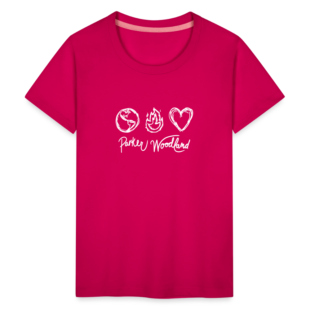 Kids' Parker Woodland T-Shirt - dark pink